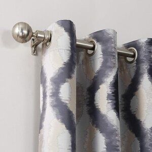 Sun Zero Burbank Watercolor Ogee Energy Efficient Grommet Curtain Panel, 54" x 9